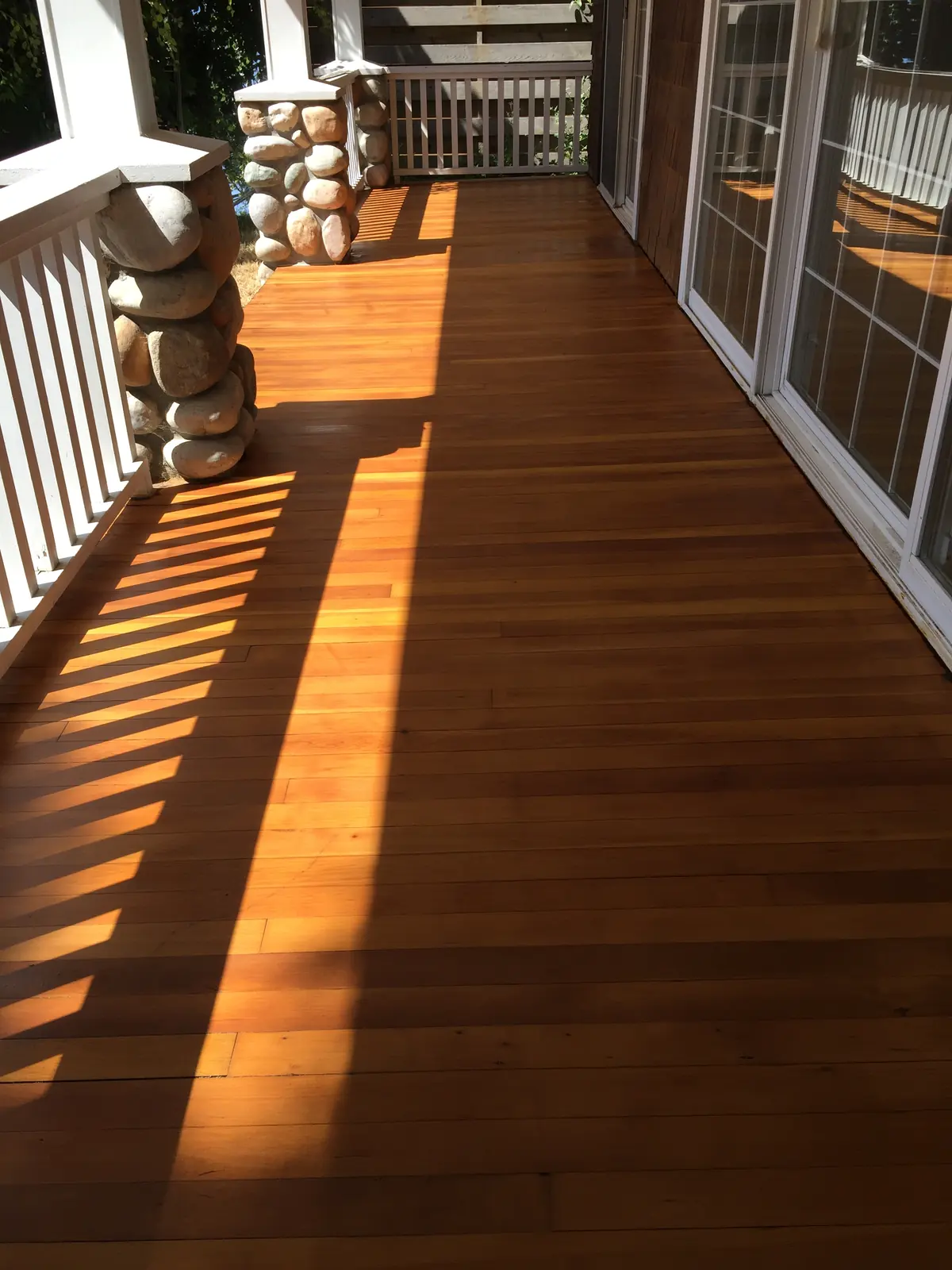 Exterior deck, refinished and resealed